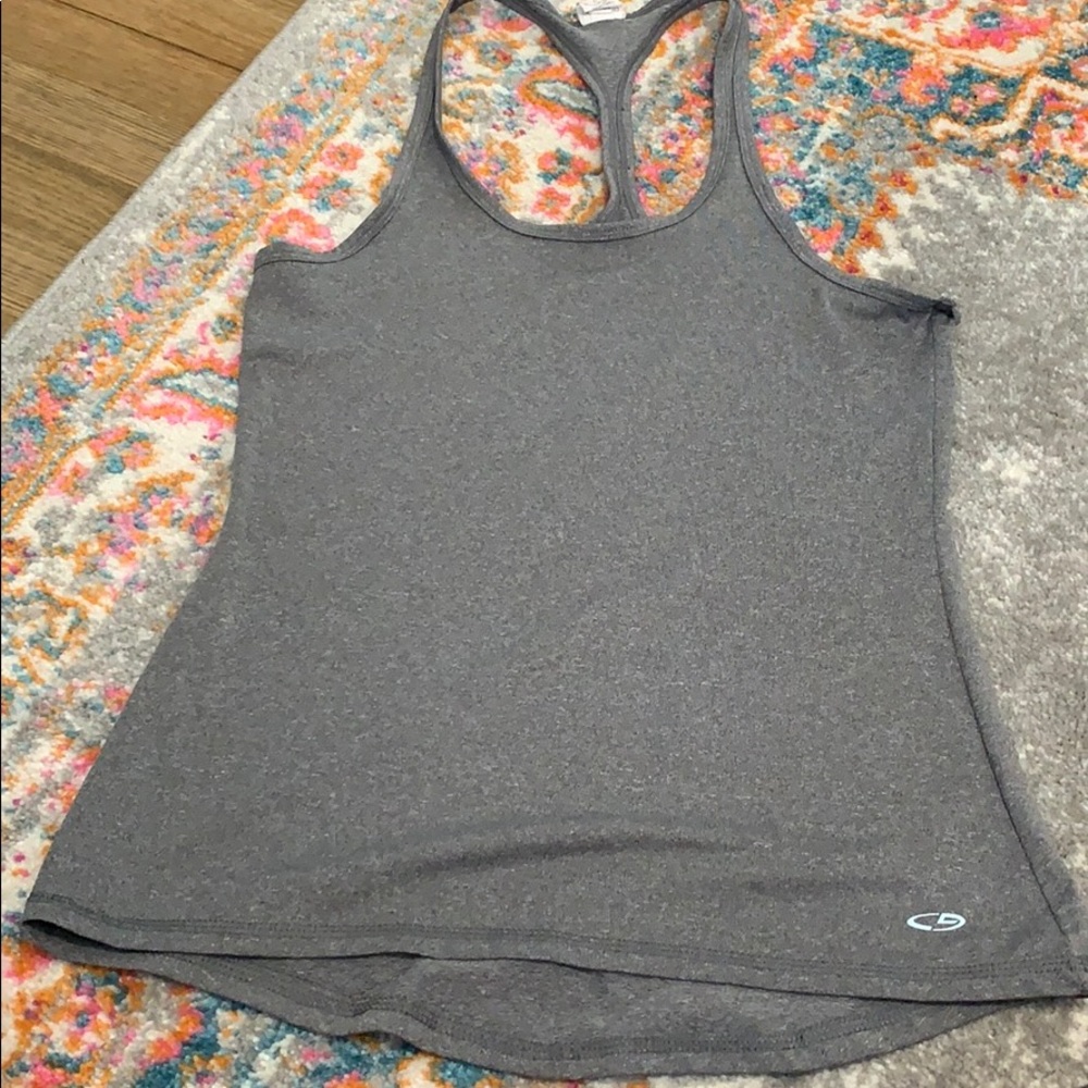 Champion Gray Y Strap Workout Tank
